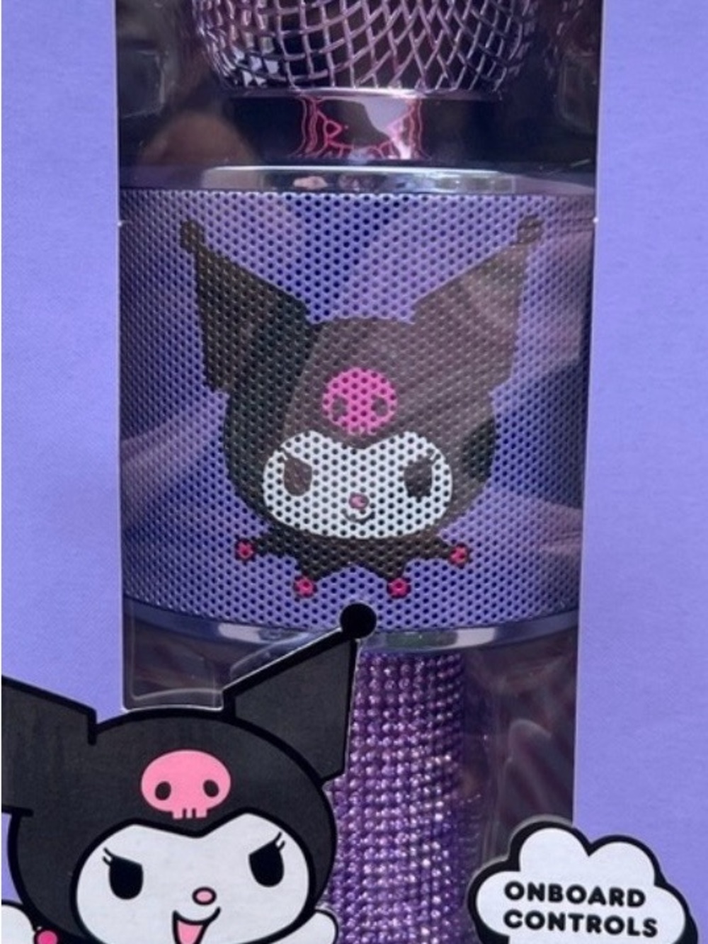 Sanrio Kuromi Purple and Black Glitter Microphone